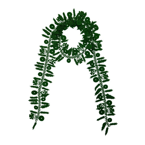 NUNO Lace Necklace: "Date Palm" in Green