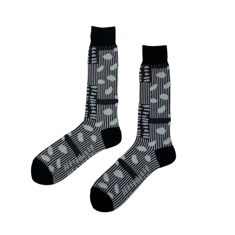 NUNO Socks: "Bean Scatter" in Black