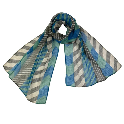 NUNO Scarf: "Lollipop Stripes" in Blue