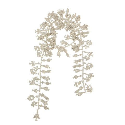NUNO Lace Necklace: "Candlesticks" in Gold