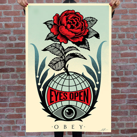 Obey Eyes Open Signed Offset Lithograph