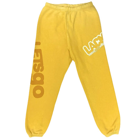 FREECITY × LACMA Lets Go Together Sweatpants in Yellow