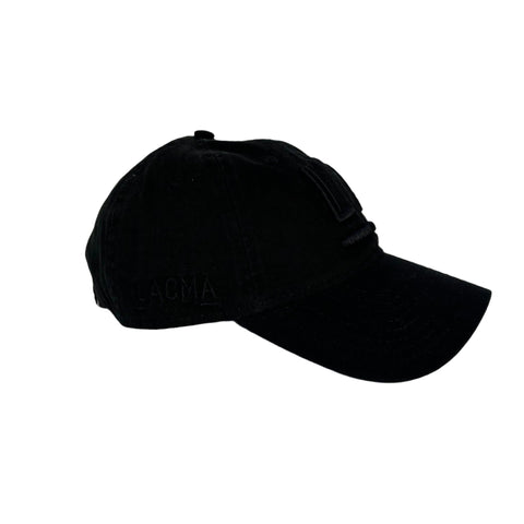LA Hat Black with Black Embroidery