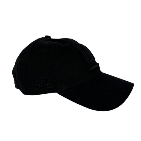 LA Hat Black with Black Embroidery