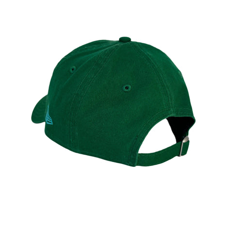 LA Hat Green with Teal Embroidery