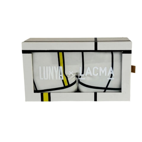 LUNYA X LACMA Mondrian Composition in White, Red, and Yellow Sleep Mask