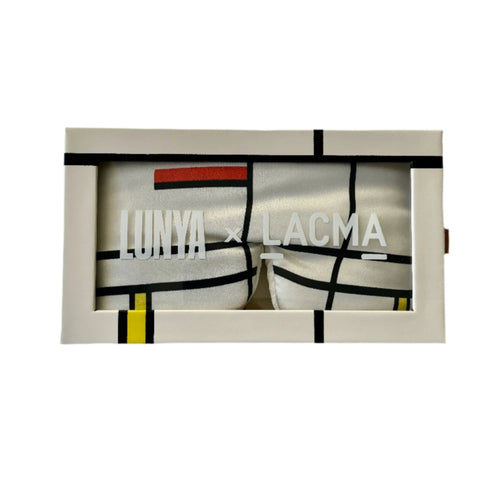 LUNYA X LACMA Mondrian Composition in White, Red, and Yellow Sleep Mask
