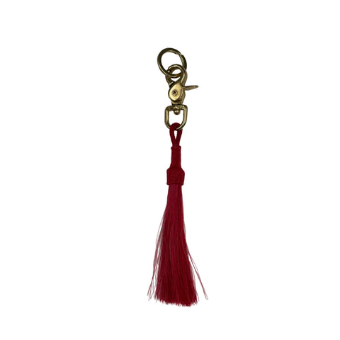 Horse Hair Keychain in Red
