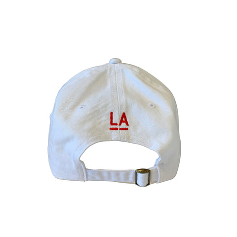 LACMA Logo Hat White with Red