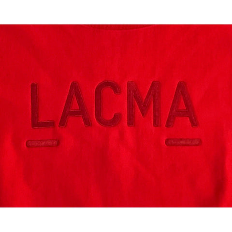 LACMA Red Embroidered Champion Sweatshirt