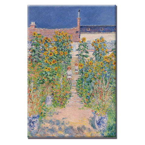 Claude Monet The Artist's Garden, Vétheuil Magnet