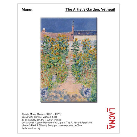 Claude Monet The Artist's Garden, Vétheuil Magnet