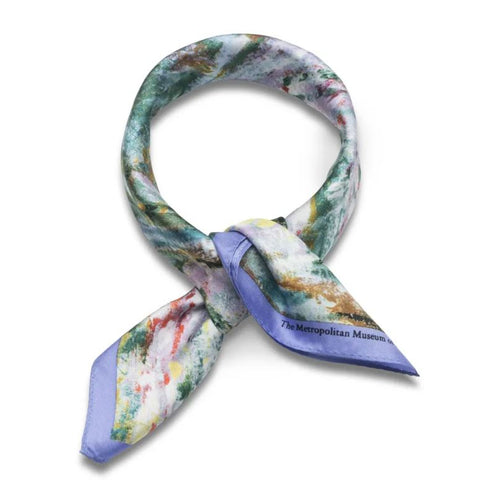 Monet Bridge and Water Lilies Silk Neckerchief
