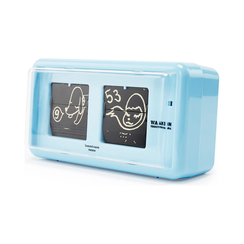 Yoshitomo Nara 'Walk On' Flip Clock Blue