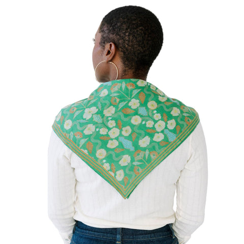 Block Shop × LACMA Square Scarf in Green