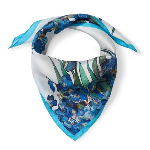Van Gogh Iris Motif Silk Neckerchief