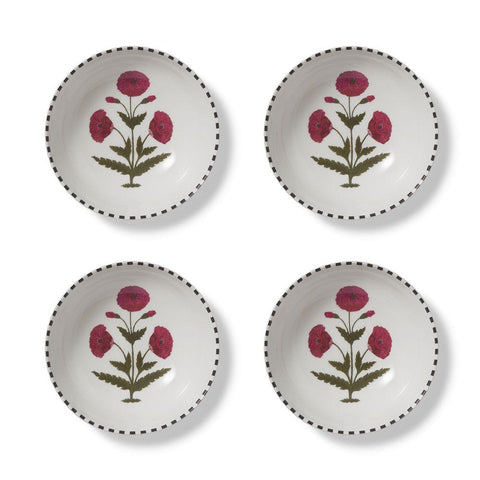 SALE: Good Earth Blooming Poppies Small Bowl Set