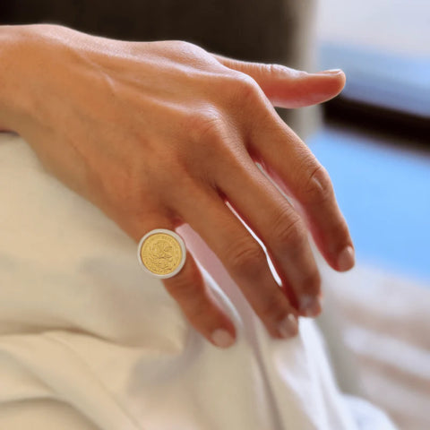 Vintage Mexican Coin Ring