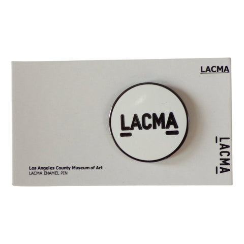 LACMA Round Black and White Enamel Pin