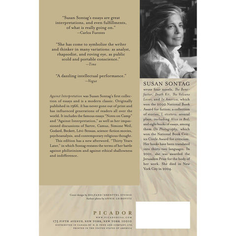 Against Interpretation: And Other Essays