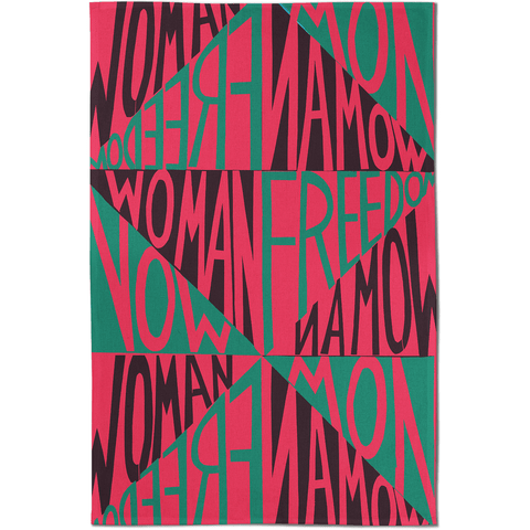 Faith Ringgold Tea 'Woman Freedom Now' Towel