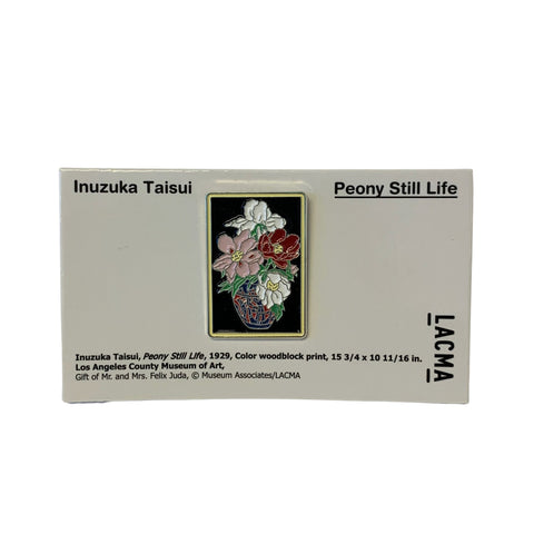 Peony Still Life Enamel Pin