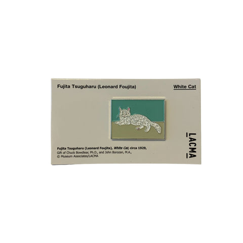 White Cat Enamel Pin