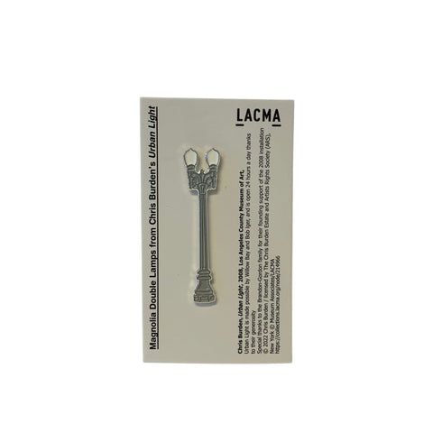 Magnolia Double Lamps from Chris Burden's Urban Light Enamel Pin