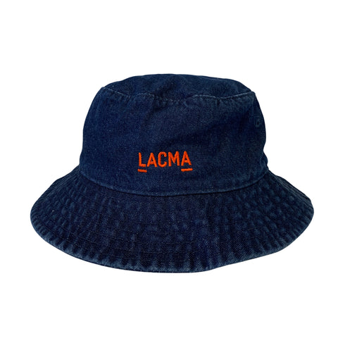 LACMA Denim Embroidered Bucket Hat
