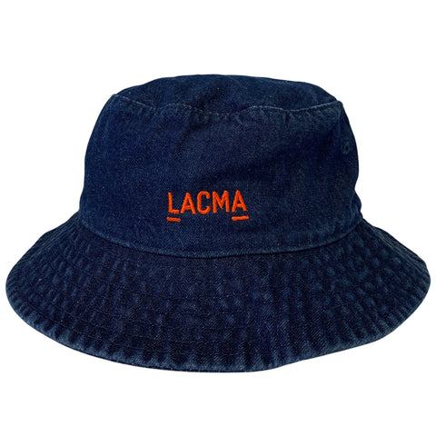 LACMA Denim Embroidered Bucket Hat