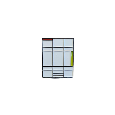 Mondrian Enamel Pin
