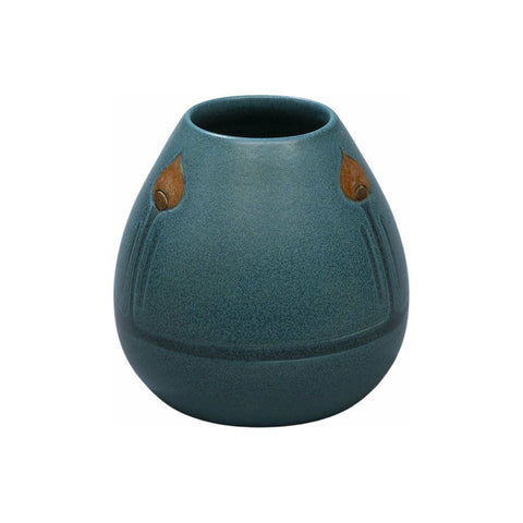 Tritone Ceramic Pottery Vase in Teal