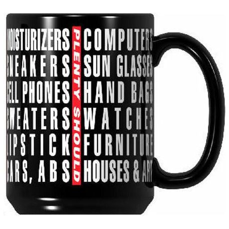 Barbara Kruger Untitled (Shafted) Mug (Moisturizers/Computers Detail)