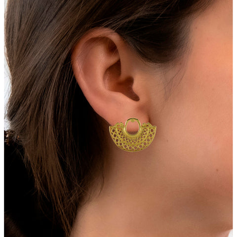 Pre-Columbian Crescent Earrings