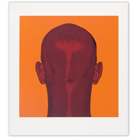 Salomón Huerta: Untitled (Back of Head on Orange Field), 2002