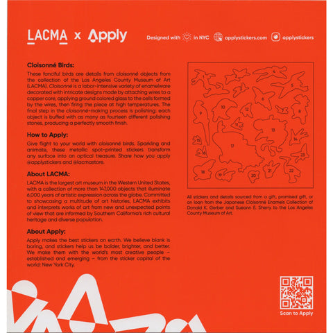 Cloisonné Birds Sticker Collection