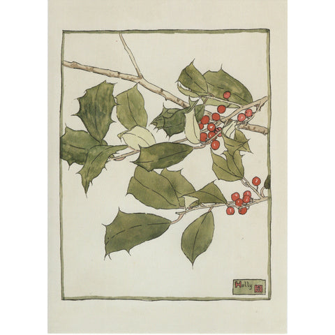 Hannah Borger Overbeck Holly Holiday Cards