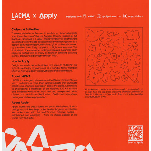 Cloisonné Butterflies Sticker Collection