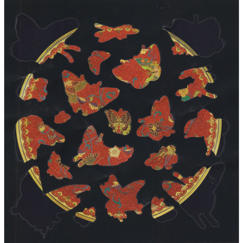 Cloisonné Butterflies Sticker Collection