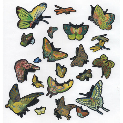 Cloisonné Sticker Collection Set: Birds, Butterflies and Flowers
