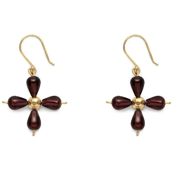 Garnet Byzantine Gems Drop Earrings
