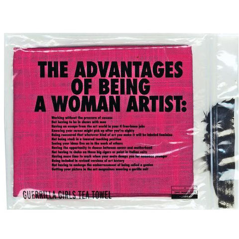 Guerrilla Girls Advantages of Being a Woman Artist Tea Towel