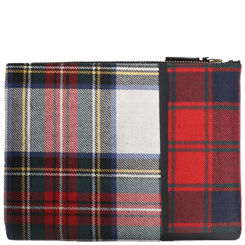 Comme des Garçons Tartan Pouch Wallet Red