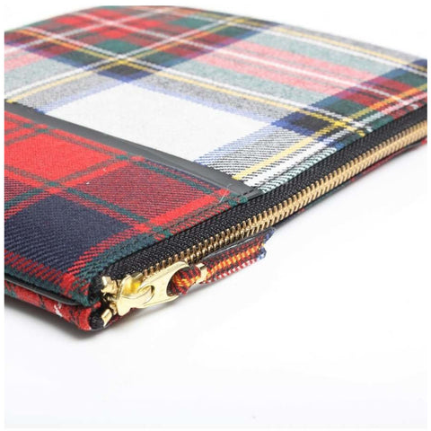 Comme des Garçons Tartan Pouch Wallet Red