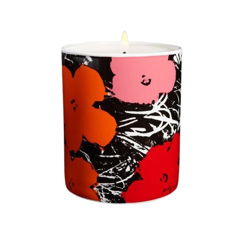 SALE: Andy Warhol Flowers Perfumed Candle (Red/Pink)