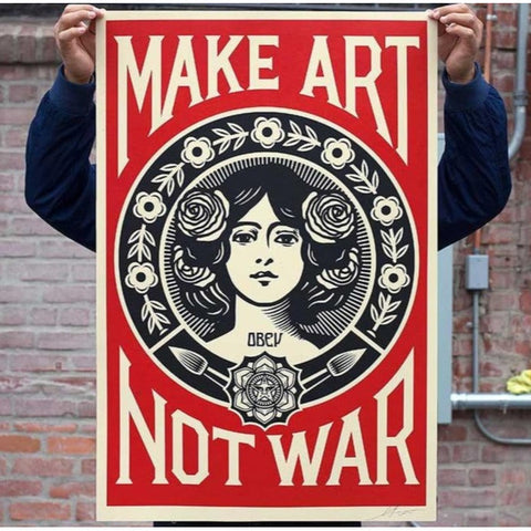 Obey Make Art Not War Signed Offset Lithograph