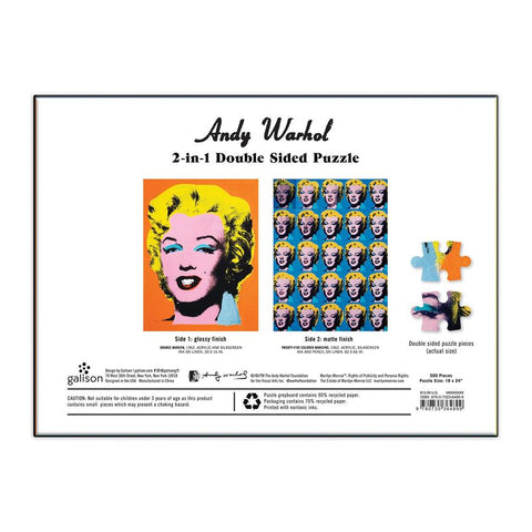 Andy Warhol Marilyn 2-in-1 Double Sided 500 Piece Puzzle