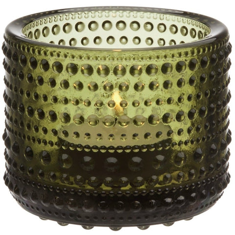 Kastehelmi Tealight Candleholder in Moss Green
