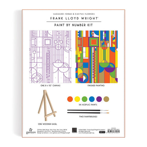 Frank Lloyd Wright Saguaro Cactus and Forms Paint by Number Kit