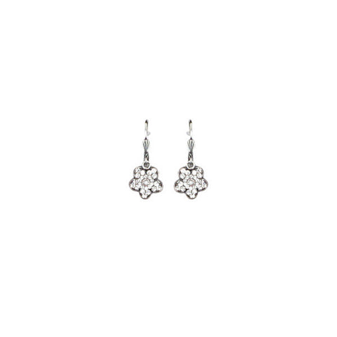 Petite Van Silver Flower Earrings